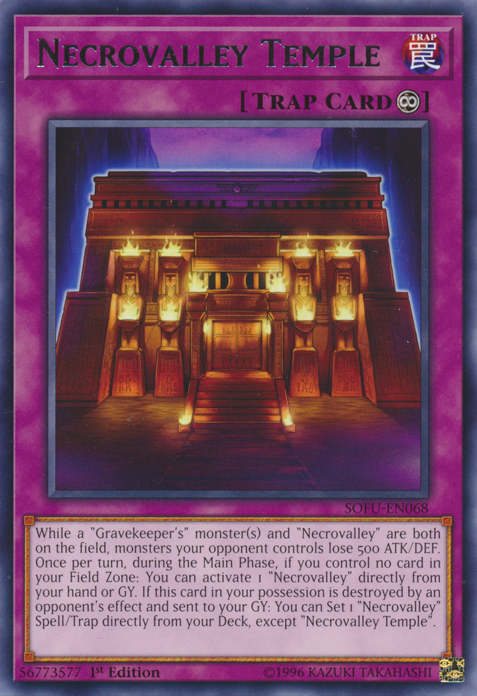 Necrovalley Temple [SOFU-EN068] Rare | Jomio and Rueliete's Cards and Comics