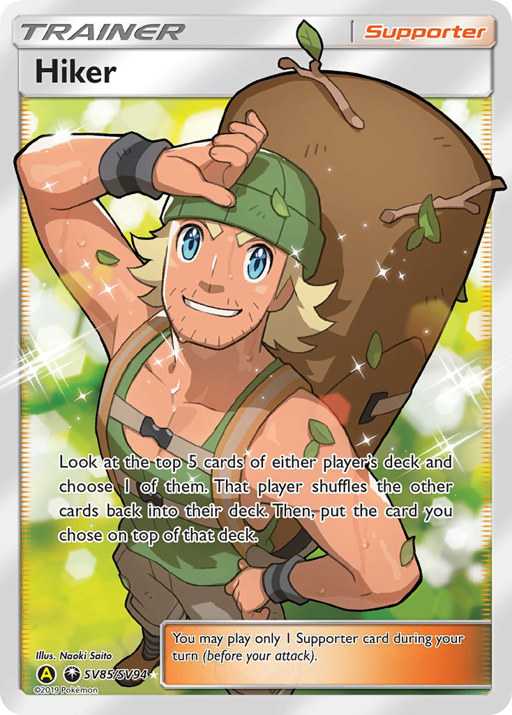 Hiker (SV85/SV94) [Sun & Moon: Hidden Fates - Shiny Vault] | Jomio and Rueliete's Cards and Comics