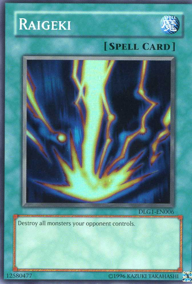 Raigeki [DLG1-EN006] Super Rare | Jomio and Rueliete's Cards and Comics