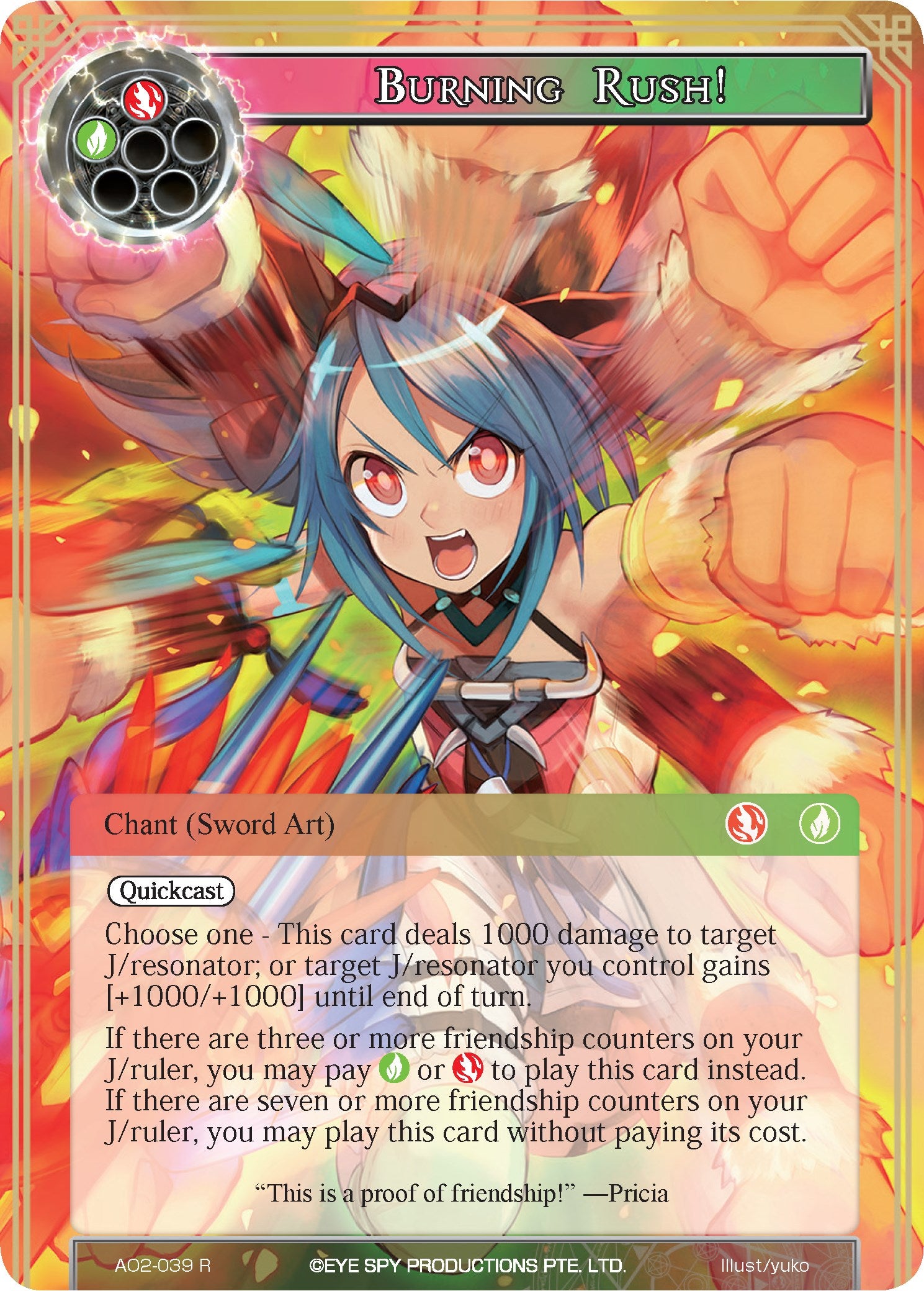 Burning Rush! (AO2-039) [Alice Origin II] | Jomio and Rueliete's Cards and Comics