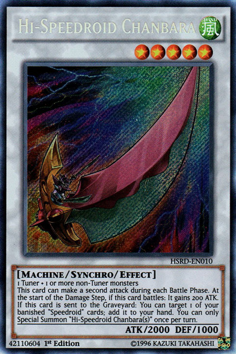 Hi-Speedroid Chanbara [HSRD-EN010] Secret Rare | Jomio and Rueliete's Cards and Comics