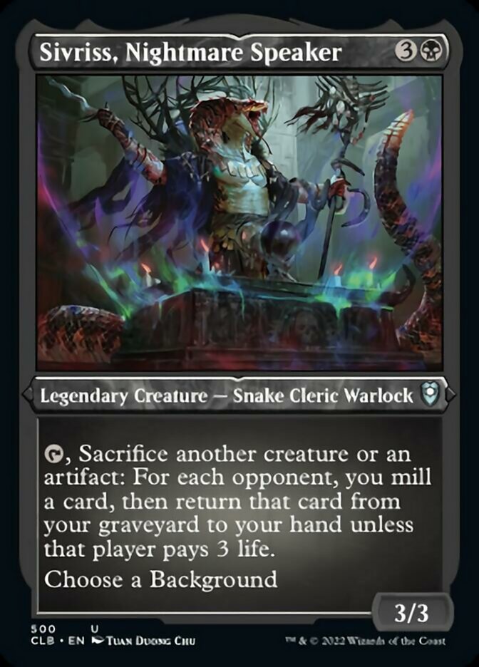 Sivriss, Nightmare Speaker (Foil Etched) [Commander Legends: Battle for Baldur's Gate] | Jomio and Rueliete's Cards and Comics