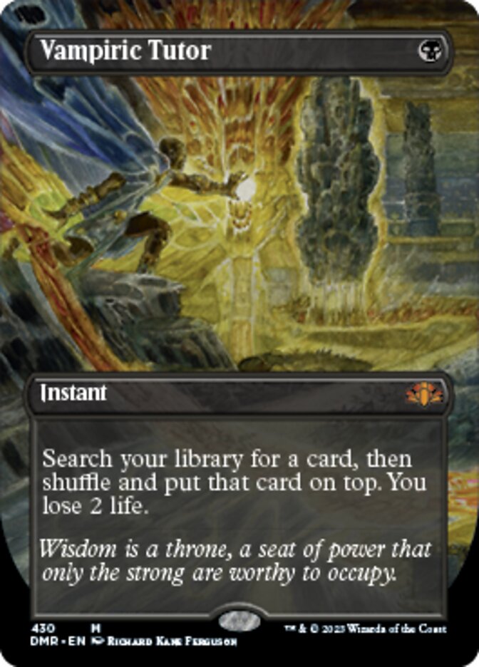 Vampiric Tutor (Borderless Alternate Art) [Dominaria Remastered] | Jomio and Rueliete's Cards and Comics