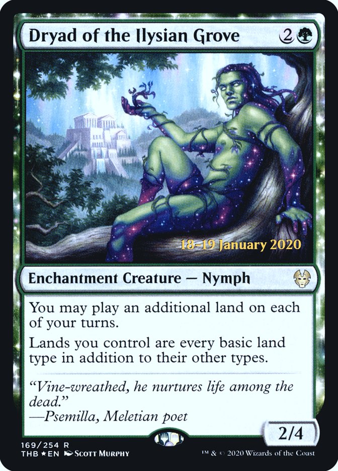 Dryad of the Ilysian Grove [Theros Beyond Death Prerelease Promos] | Jomio and Rueliete's Cards and Comics