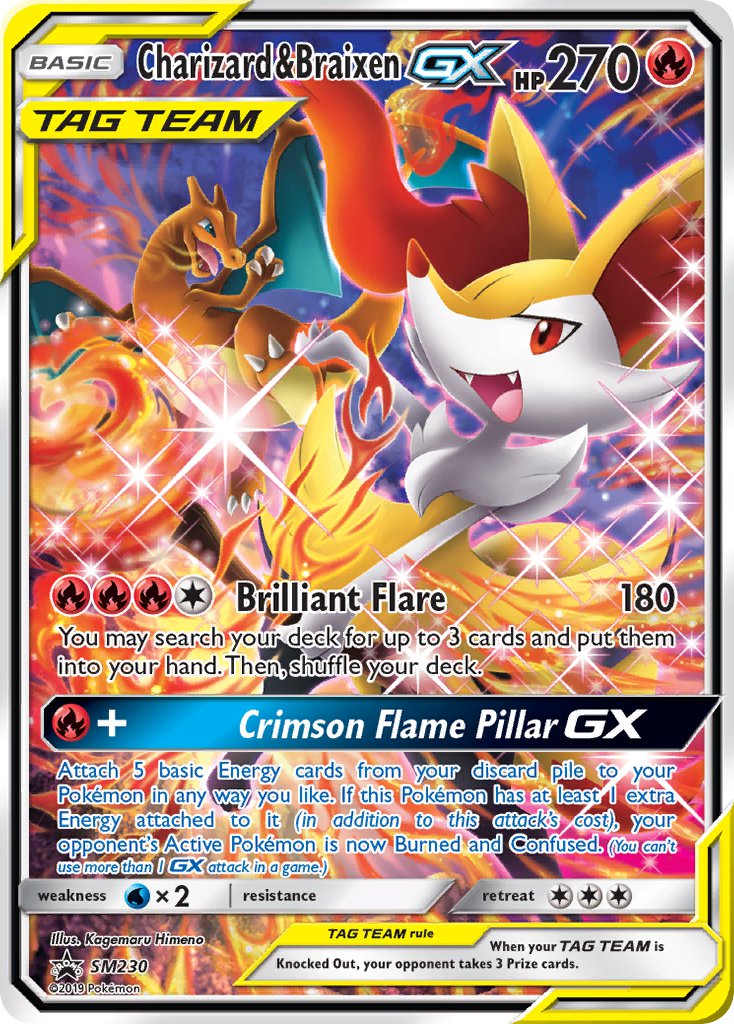 Charizard & Braixen GX (SM230) [Sun & Moon: Black Star Promos] | Jomio and Rueliete's Cards and Comics