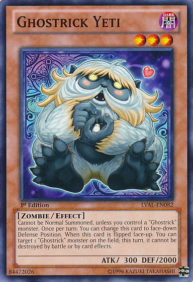 Ghostrick Yeti [LVAL-EN082] Common | Jomio and Rueliete's Cards and Comics