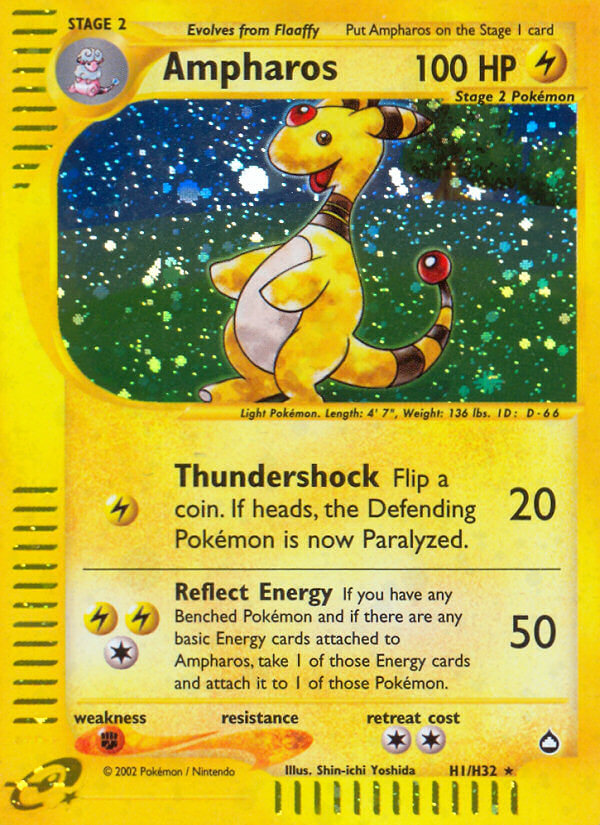 Ampharos (H1/H32) [Aquapolis] | Jomio and Rueliete's Cards and Comics