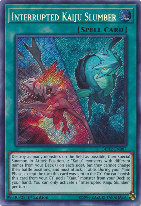 Interrupted Kaiju Slumber [BLHR-EN087] Secret Rare | Jomio and Rueliete's Cards and Comics