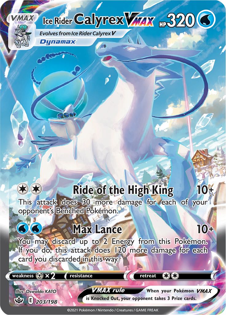 Ice Rider Calyrex VMAX (203/198) [Sword & Shield: Chilling Reign] | Jomio and Rueliete's Cards and Comics