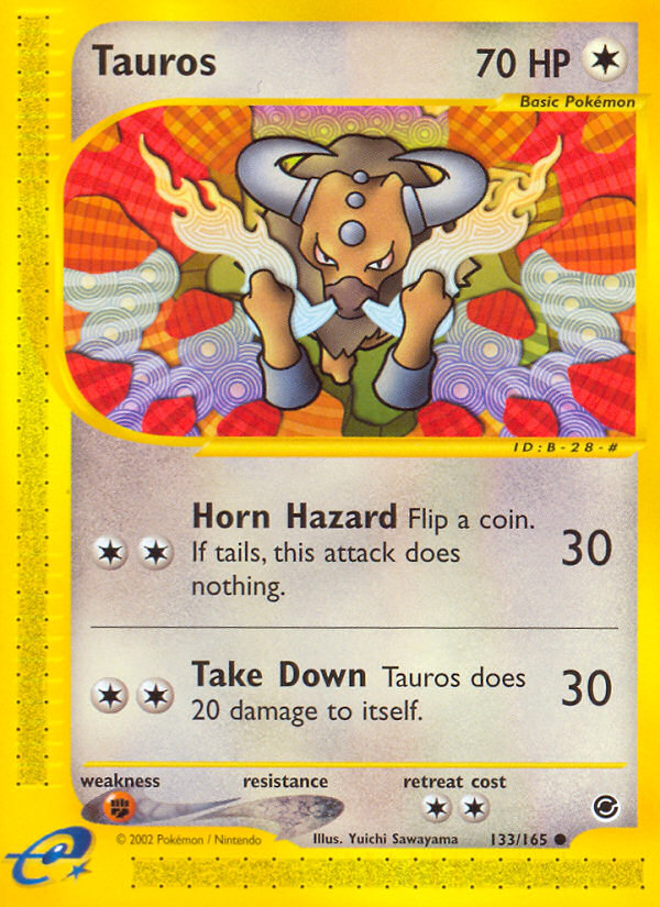 Tauros (133/165) [Expedition: Base Set] | Jomio and Rueliete's Cards and Comics