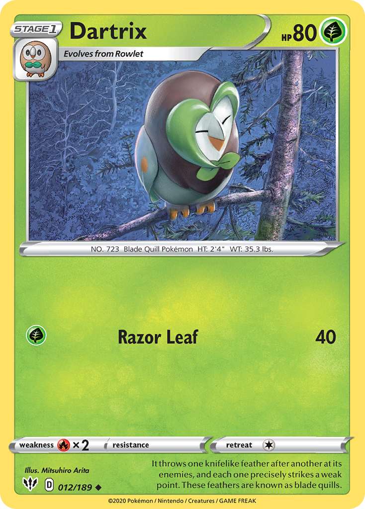 Dartrix (012/189) [Sword & Shield: Darkness Ablaze] | Jomio and Rueliete's Cards and Comics