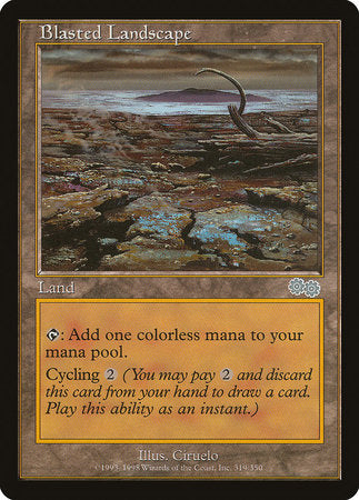 Blasted Landscape [Urza's Saga] | Jomio and Rueliete's Cards and Comics