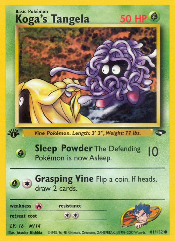 Koga's Tangela (81/132) [Gym Challenge 1st Edition] | Jomio and Rueliete's Cards and Comics