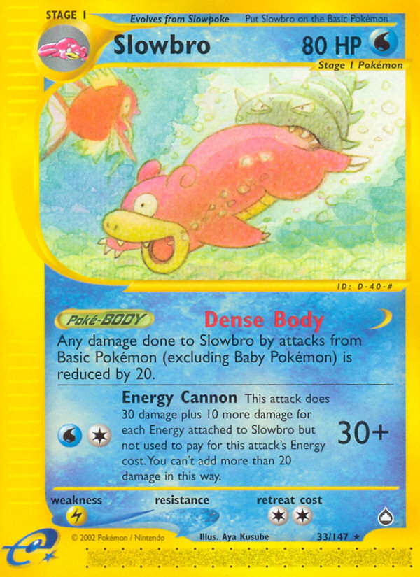 Slowbro (33/147) [Aquapolis] | Jomio and Rueliete's Cards and Comics