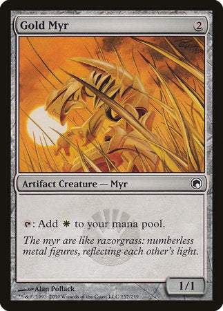 Gold Myr [Scars of Mirrodin] | Jomio and Rueliete's Cards and Comics