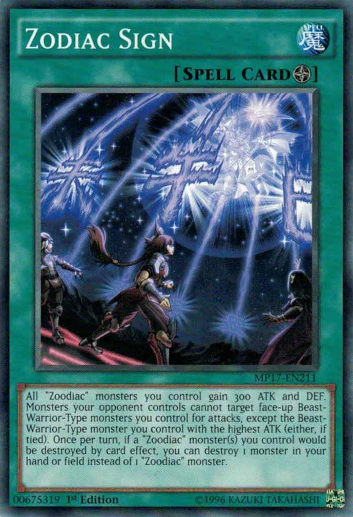 Zodiac Sign [MP17-EN211] Common | Jomio and Rueliete's Cards and Comics
