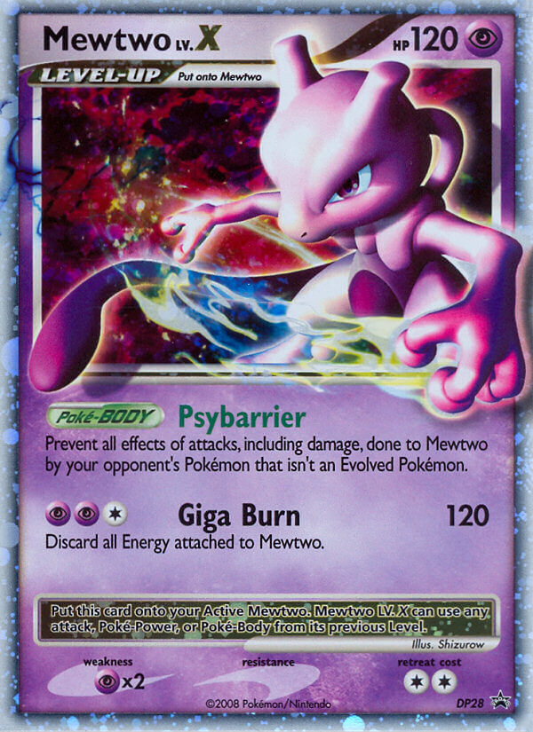 Mewtwo LV.X (DP28) [Diamond & Pearl: Black Star Promos] | Jomio and Rueliete's Cards and Comics