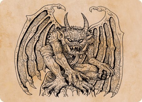 Cloister Gargoyle (Showcase) Art Card [Dungeons & Dragons: Adventures in the Forgotten Realms Art Series] | Jomio and Rueliete's Cards and Comics