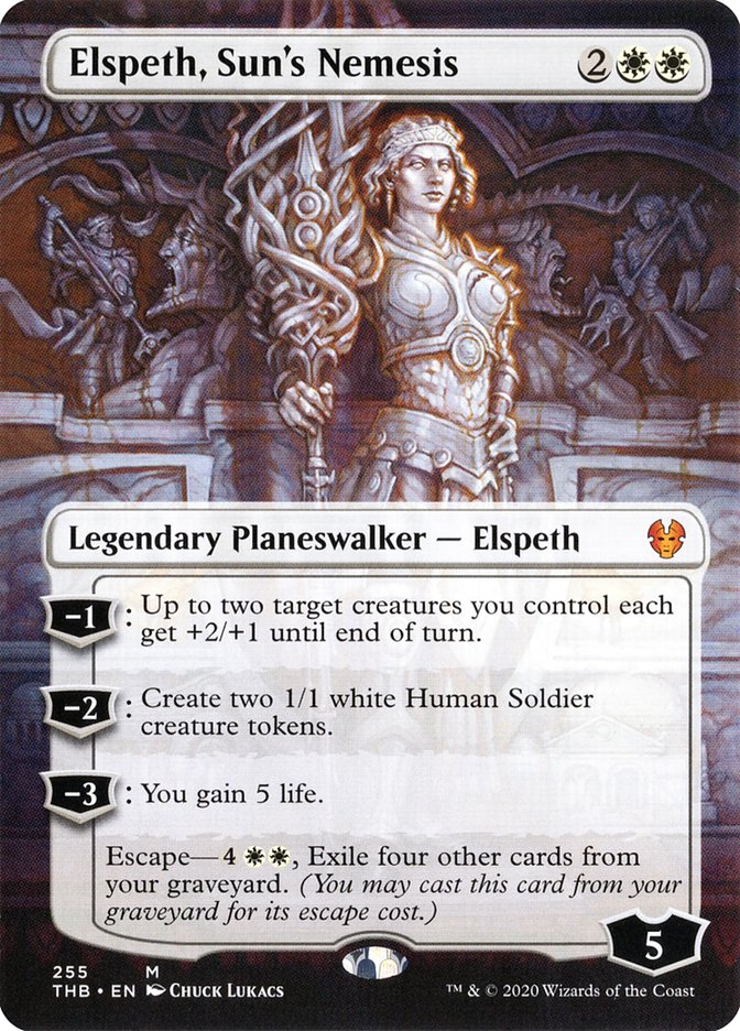Elspeth, Sun's Nemesis (Borderless) [Theros Beyond Death] | Jomio and Rueliete's Cards and Comics