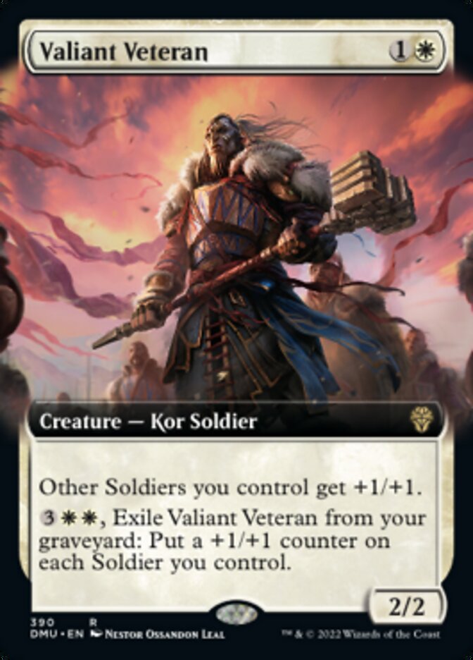 Valiant Veteran (Extended Art) [Dominaria United] | Jomio and Rueliete's Cards and Comics