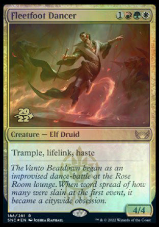 Fleetfoot Dancer [Streets of New Capenna Prerelease Promos] | Jomio and Rueliete's Cards and Comics