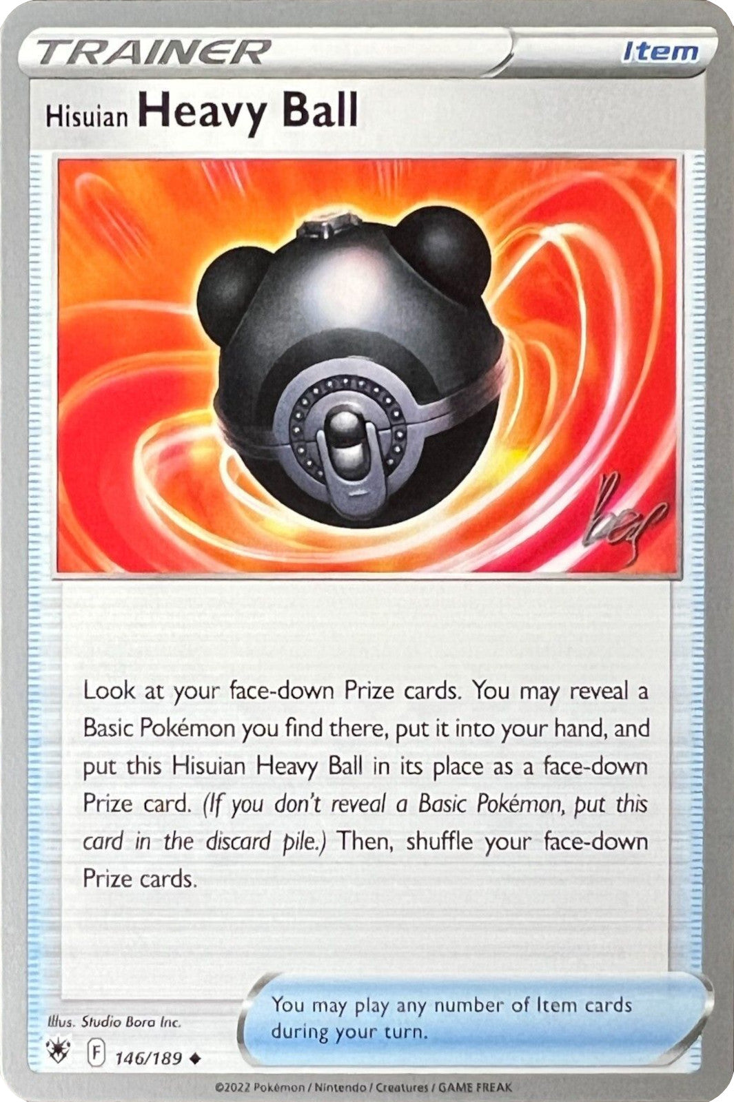 Hisuian Heavy Ball (146/189) (Cheryl Again - Sebastian Lashmet) [World Championships 2022] | Jomio and Rueliete's Cards and Comics