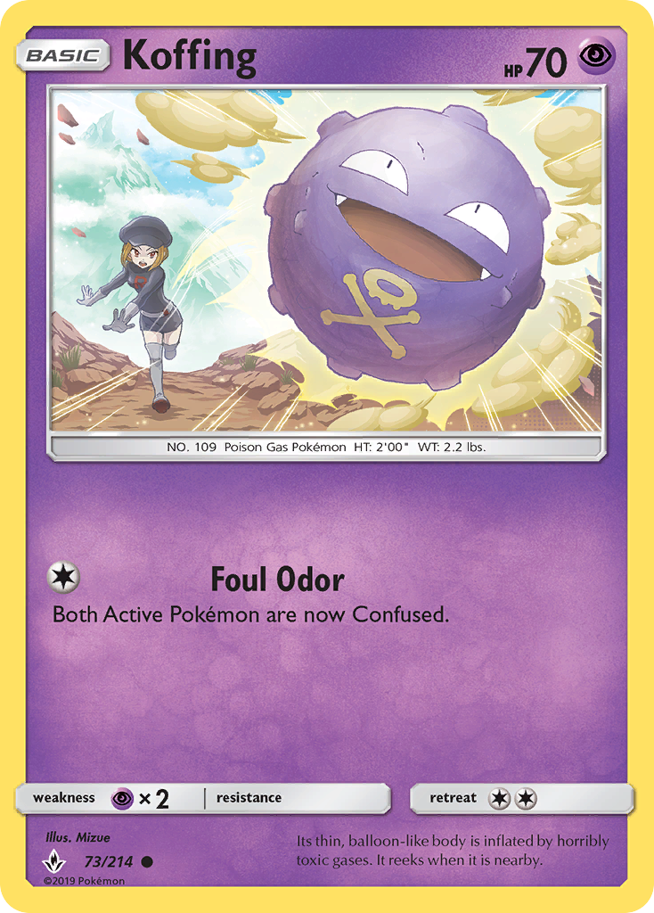 Koffing (73/214) [Sun & Moon: Unbroken Bonds] | Jomio and Rueliete's Cards and Comics