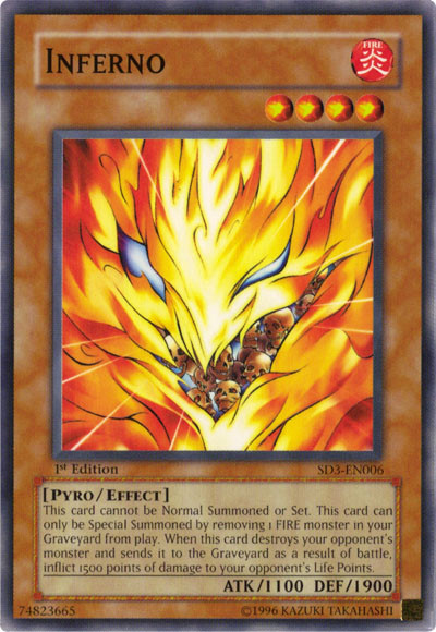 Inferno [SD3-EN006] Common | Jomio and Rueliete's Cards and Comics