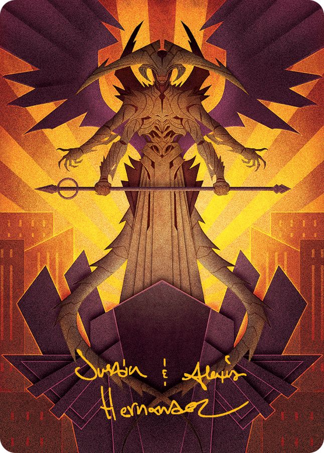 Atraxa, Praetors' Voice Art Card (Gold-Stamped Signature) [March of the Machine Art Series] | Jomio and Rueliete's Cards and Comics