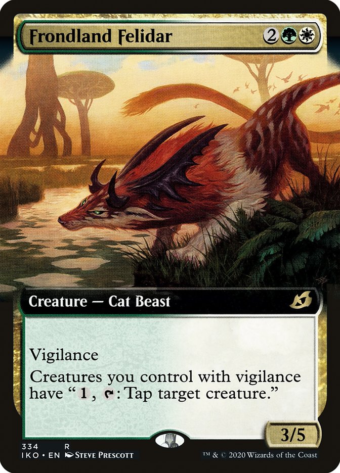 Frondland Felidar (Extended Art) [Ikoria: Lair of Behemoths] | Jomio and Rueliete's Cards and Comics
