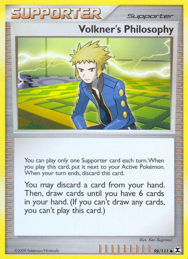 Volkner's Philosophy (98/111) [Platinum: Rising Rivals] | Jomio and Rueliete's Cards and Comics