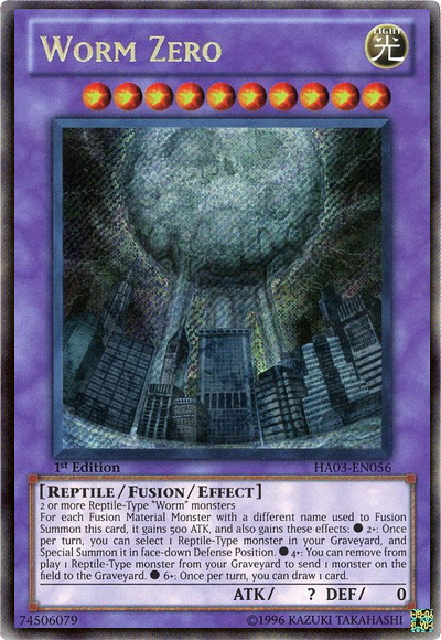 Worm Zero [HA03-EN056] Secret Rare | Jomio and Rueliete's Cards and Comics