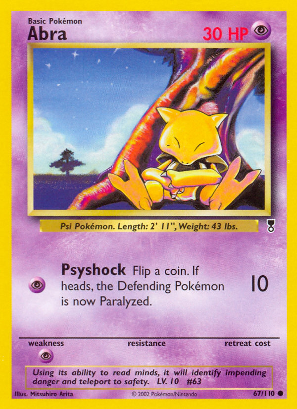 Abra (67/110) [Legendary Collection] | Jomio and Rueliete's Cards and Comics