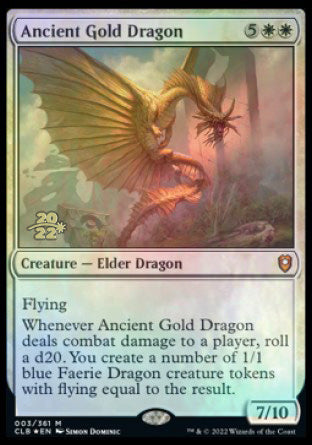 Ancient Gold Dragon [Commander Legends: Battle for Baldur's Gate Prerelease Promos] | Jomio and Rueliete's Cards and Comics