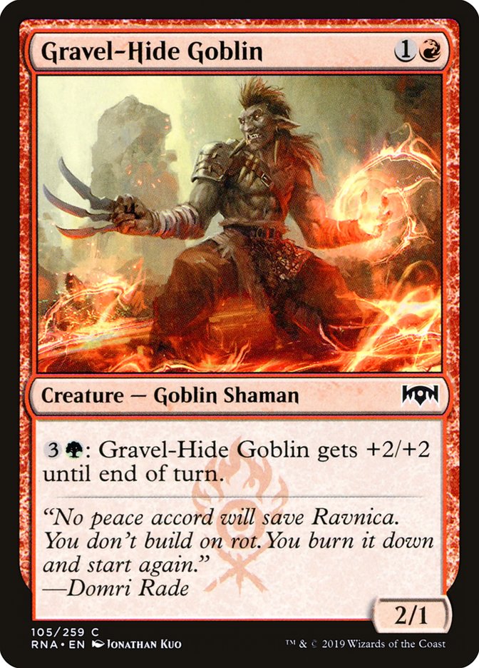 Gravel-Hide Goblin [Ravnica Allegiance] | Jomio and Rueliete's Cards and Comics