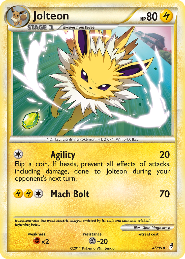 Jolteon (45/95) [HeartGold & SoulSilver: Call of Legends] | Jomio and Rueliete's Cards and Comics