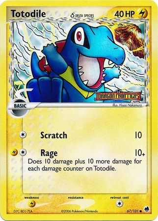 Totodile (67/101) (Delta Species) (Stamped) [EX: Dragon Frontiers] | Jomio and Rueliete's Cards and Comics