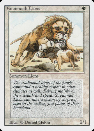 Savannah Lions [Revised Edition] | Jomio and Rueliete's Cards and Comics