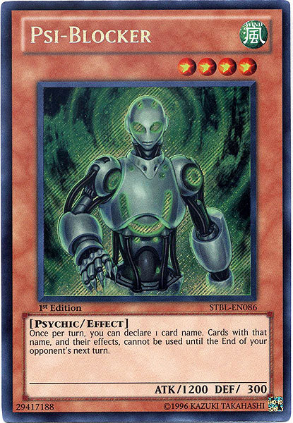 Psi-Blocker [STBL-EN086] Secret Rare | Jomio and Rueliete's Cards and Comics