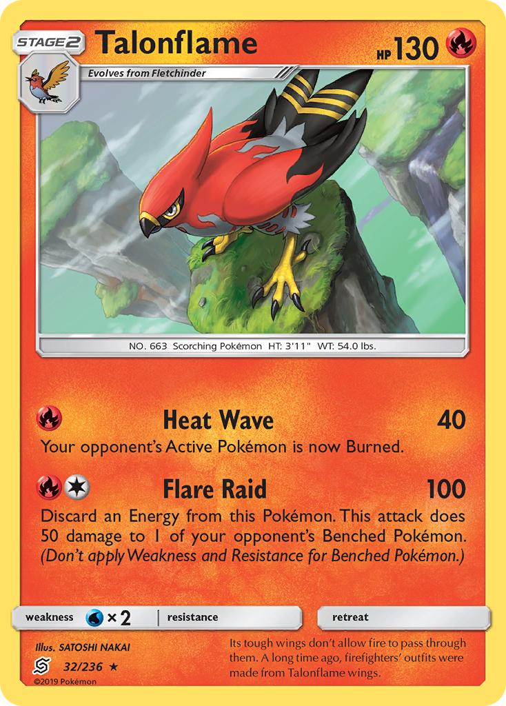 Talonflame (32/236) [Sun & Moon: Unified Minds] | Jomio and Rueliete's Cards and Comics
