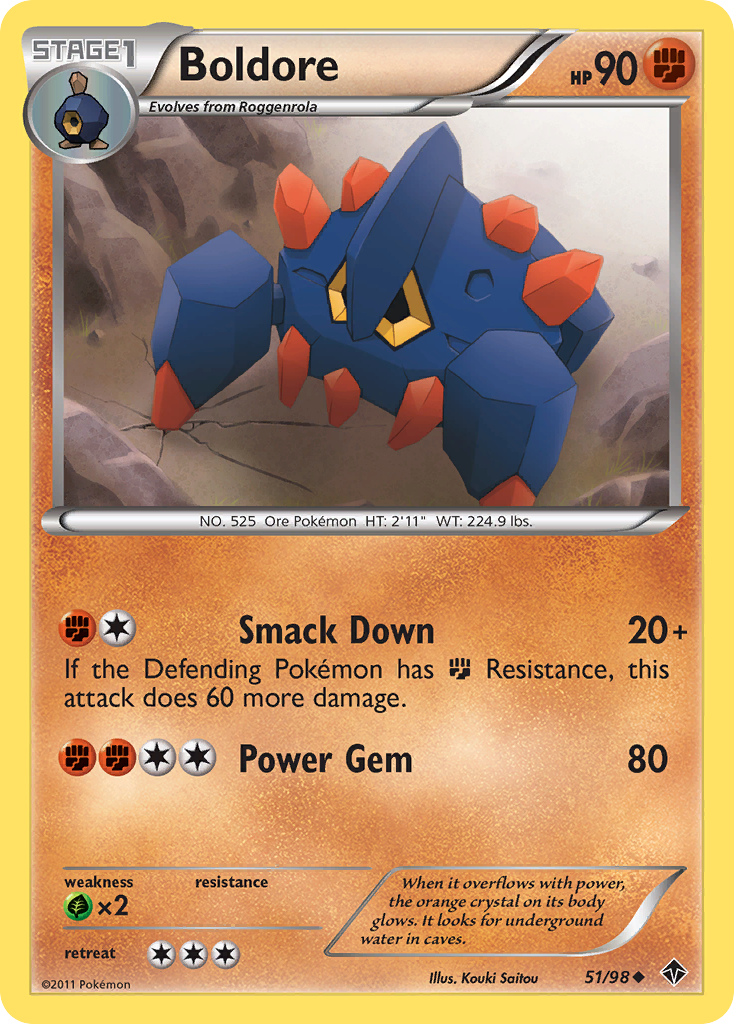 Boldore (51/98) [Black & White: Emerging Powers] | Jomio and Rueliete's Cards and Comics