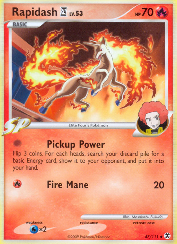 Rapidash (47/111) [Platinum: Rising Rivals] | Jomio and Rueliete's Cards and Comics