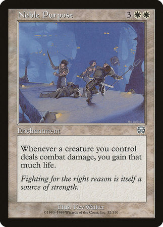 Noble Purpose [Mercadian Masques] | Jomio and Rueliete's Cards and Comics