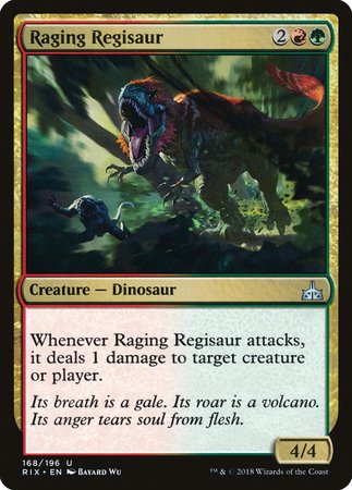 Raging Regisaur [Rivals of Ixalan] | Jomio and Rueliete's Cards and Comics