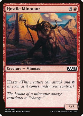 Hostile Minotaur [Core Set 2019] | Jomio and Rueliete's Cards and Comics