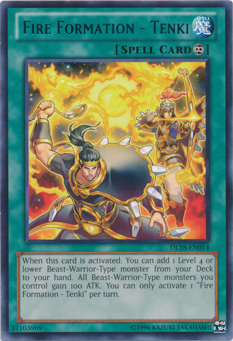 Fire Formation - Tenki (Green) [DL18-EN014] Rare | Jomio and Rueliete's Cards and Comics