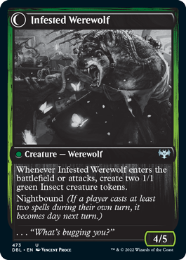 Infestation Expert // Infested Werewolf [Innistrad: Double Feature] | Jomio and Rueliete's Cards and Comics