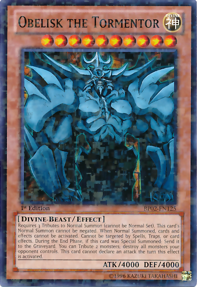 Obelisk the Tormentor [BP02-EN125] Mosaic Rare | Jomio and Rueliete's Cards and Comics
