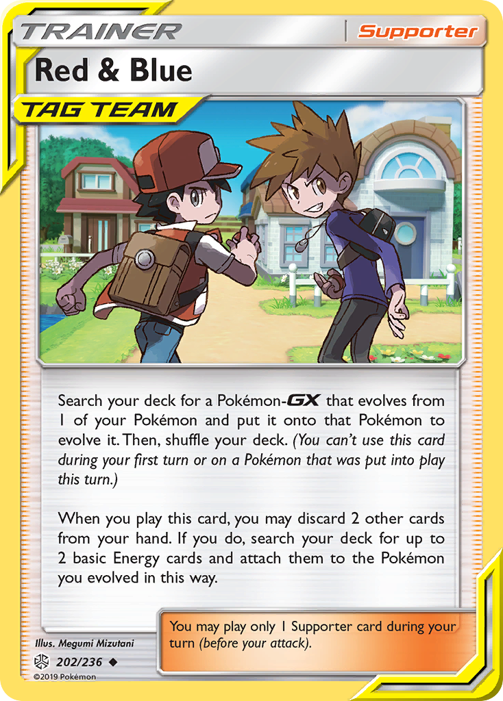 Red & Blue (202/236) [Sun & Moon: Cosmic Eclipse] | Jomio and Rueliete's Cards and Comics