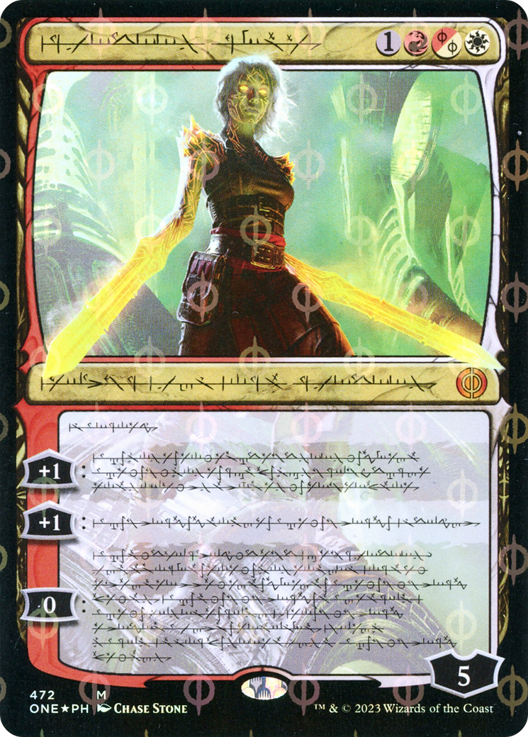 Nahiri, the Unforgiving (Phyrexian Step-and-Compleat Foil) [Phyrexia: All Will Be One] | Jomio and Rueliete's Cards and Comics